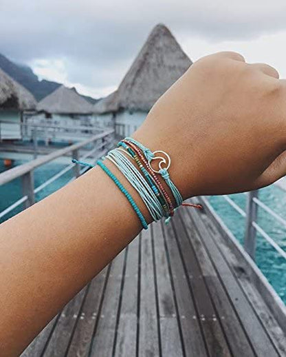 Pura Vida Jewelry Bracelets Solid Bracelet - 100% Waterproof and Handmade W/Coated Charm, Adjustable Band Apparel & Accessories > Jewelry > Bracelets Pura Vida   