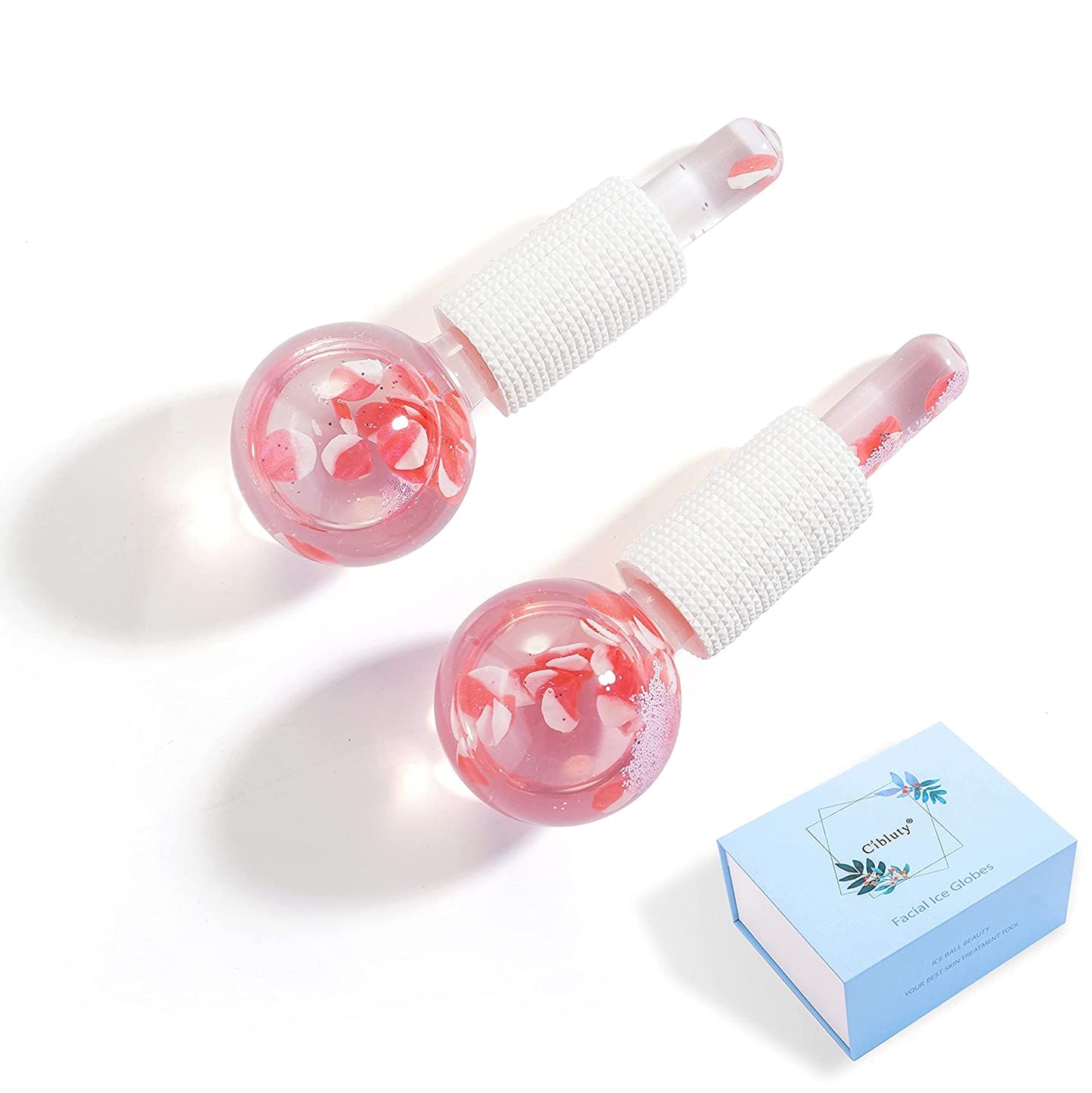 CIBLUTY ICE GLOBES for FACIAL, 2 PCS Facial Globes for Massage Tool, Facial Roller Cold Skin Massagers, Tighten Skin, Reduce Puffiness and Dark Circles, Enhance Circulation Health & Beauty > Personal Care > Cosmetics > Cosmetic Tools > Skin Care Tools CIBLUTY Pinky  