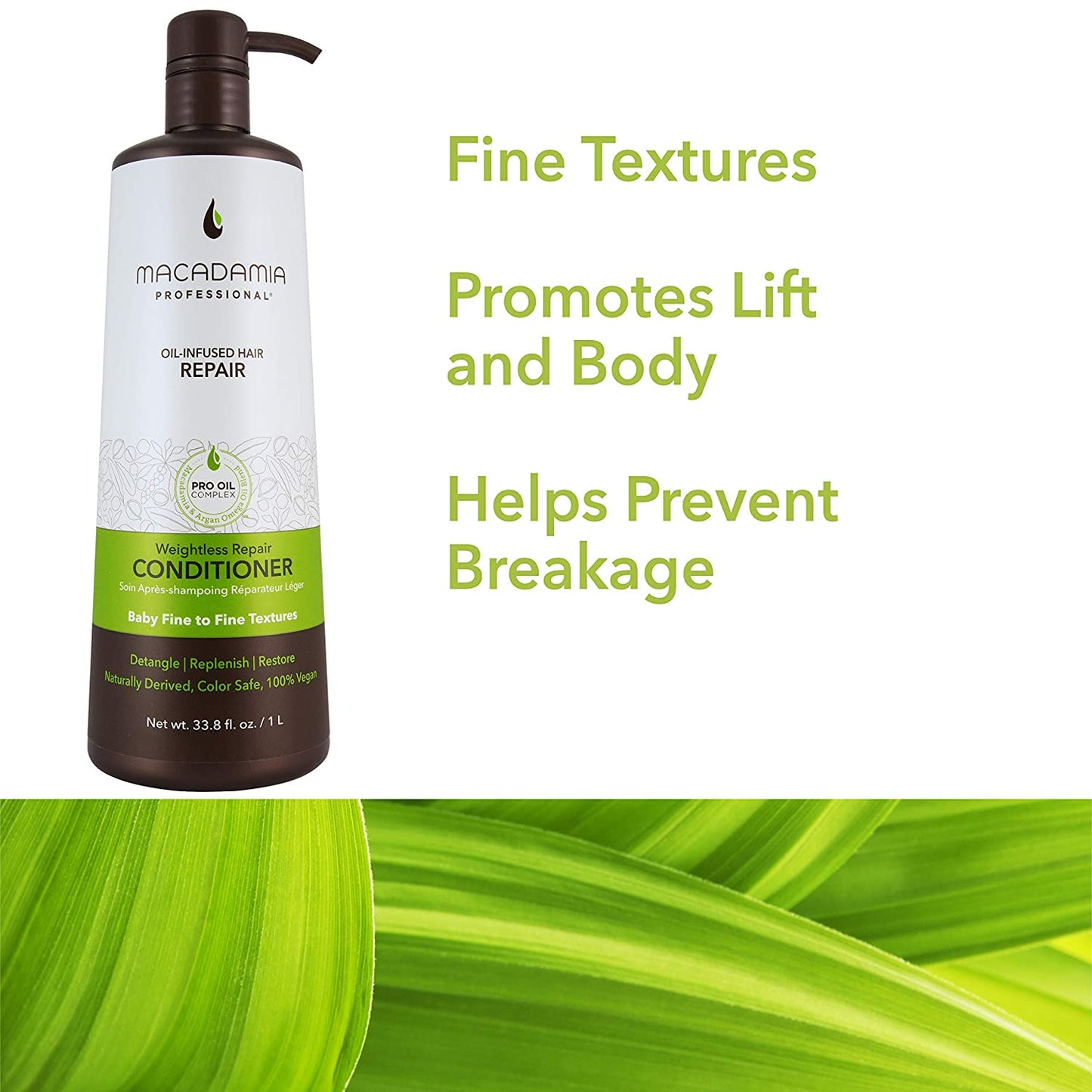 Macadamia Professional Hair Care Sulfate & Paraben Free Natural Organic Cruelty-Free Vegan Hair Products Weightless Repair Hair Conditioner, Green, Conditioner, 33.8 Fl Oz Health & Beauty > Personal Care > Hair Care Macadamia Professional   