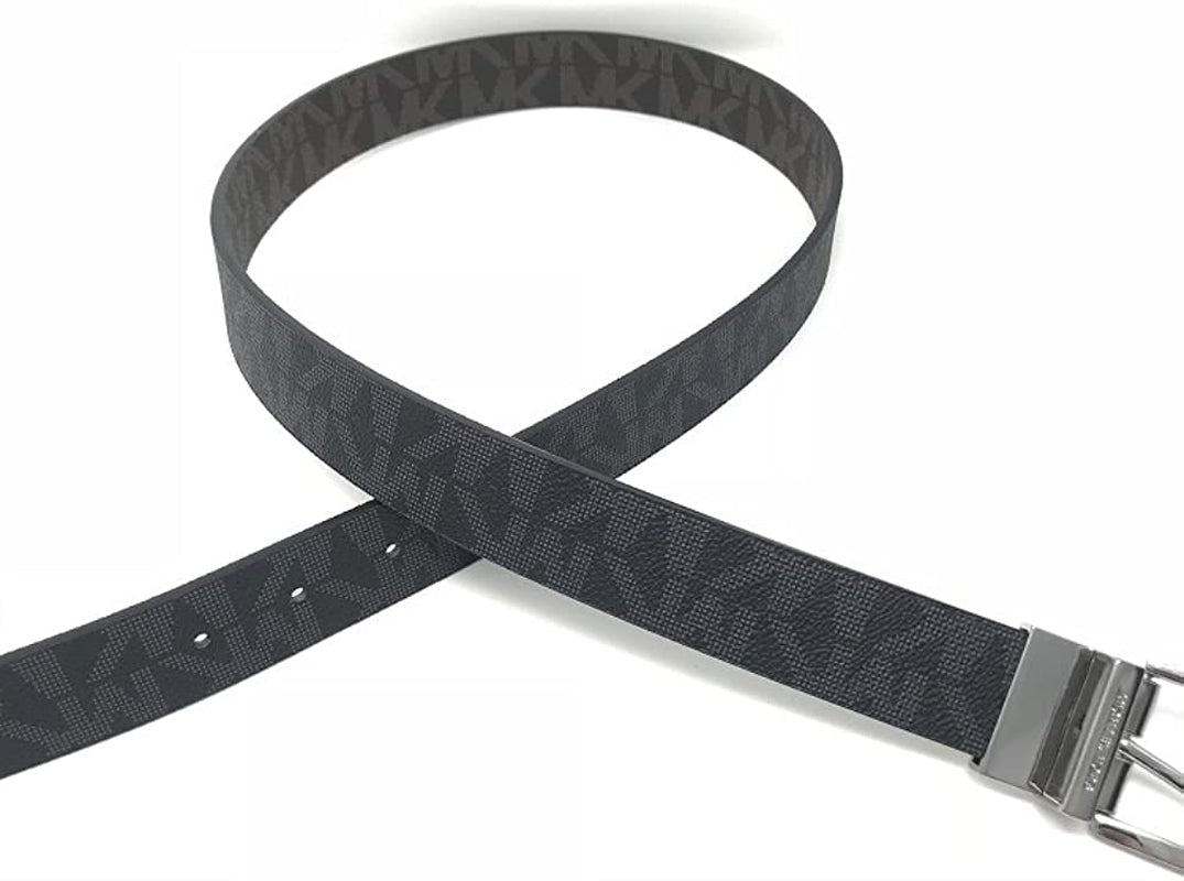 Michael Kors Women'S 30Mm Brown to Black Reversible MK Logo Monogram Synthetic Leather Belt Apparel & Accessories > Clothing Accessories > Belts Michael Kors   
