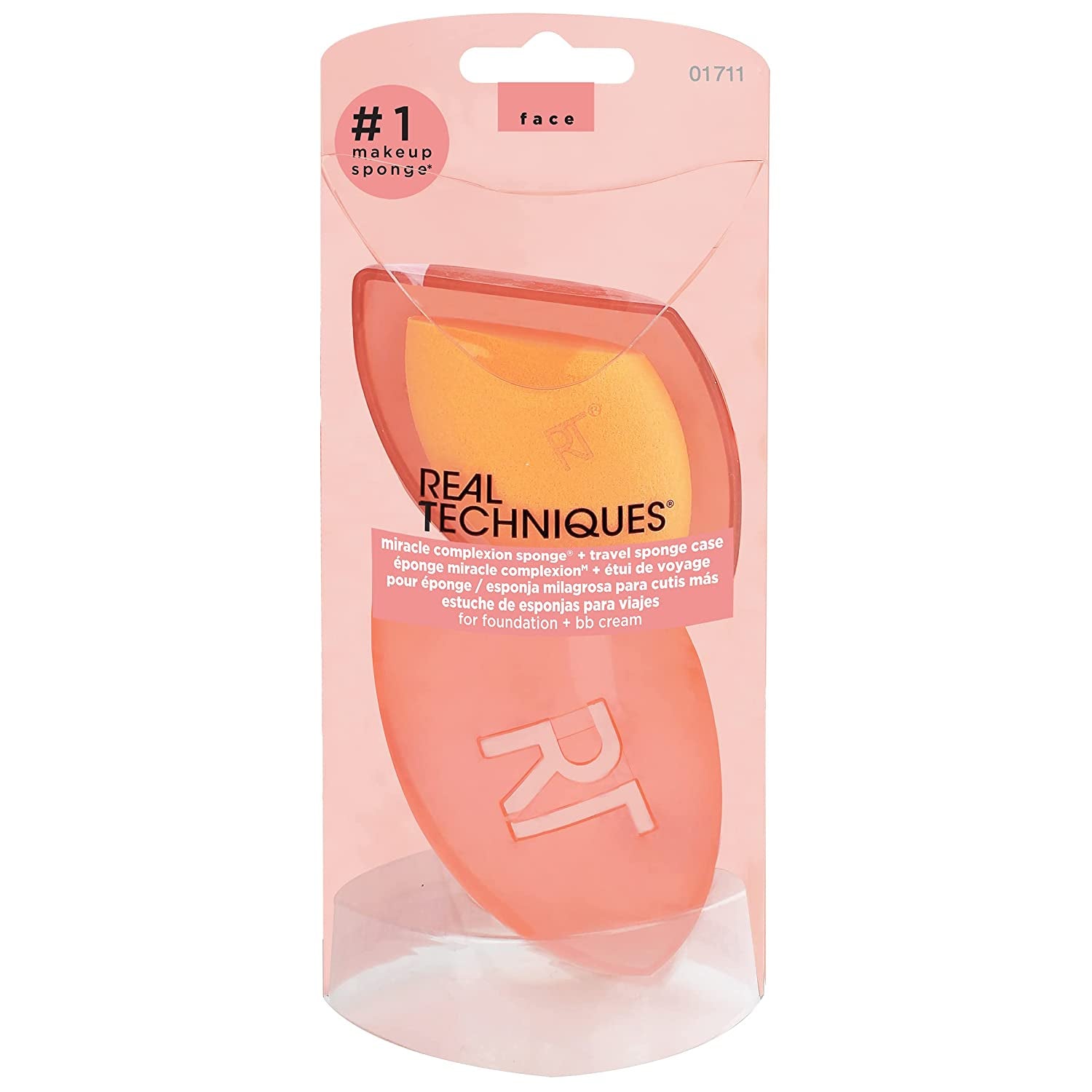 Real Techniques Miracle Complexion Beauty Sponge Makeup Blender with Case, Perfect for Travel, Beauty Sponge for Foundation Application, Streak-Free Makeup Tool, Cruelty Free, Latex Free, 2 Piece Set Health & Beauty > Personal Care > Cosmetics > Cosmetic Tools > Makeup Tools Real Techniques   