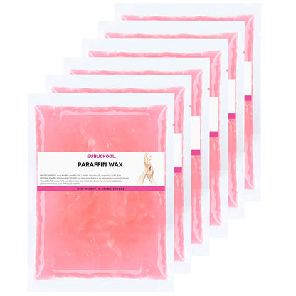 Refill Paraffin Wax, SUBUCKOOL Paraffin Bath Bulk 6 Pack, Rose Scented Paraffin Wax Blocks 4 Lbs for Hands & Feet Care, Use to Relieve Arthitis Pain and Stiff Muscles - Deeply Hydrates and Protects Health & Beauty > Personal Care > Foot Care SUBUCKOOL c.Rose-pink  