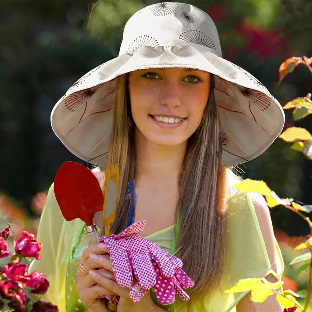 Women Wide Brim Sun Hat Women Sun Large Brim Hat Foldable Summer Beach Cap for Fishing Hiking Apparel & Accessories > Clothing Accessories > Hats xbaihuix   