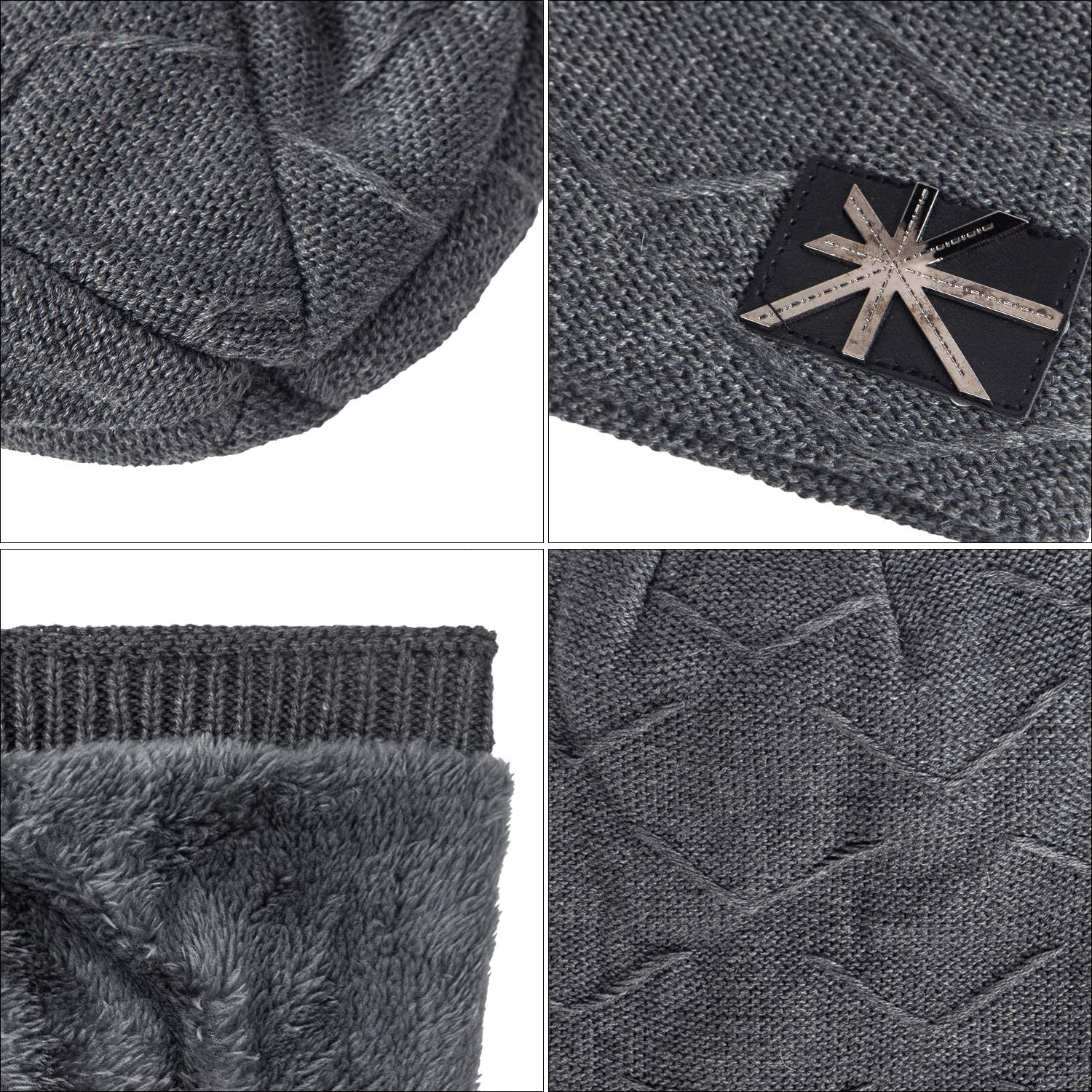 Ousipps 2 Pack Winter Hats for Men Women, Baggy Mens Beanies for Winter Ski Snow Skull Hats Black Beanie for Men and Women Apparel & Accessories > Clothing Accessories > Hats Ousipps   