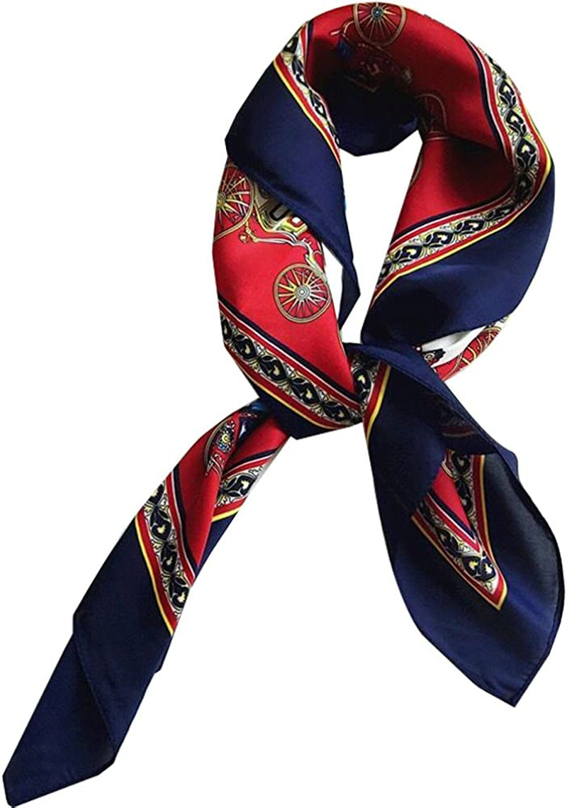 Women'S Fashion Soft Large Satin Square Chiffon Polyester Scarf Set Head Neck Multiuse Solid Colors Available Apparel & Accessories > Clothing Accessories > Bandanas & Headties Persmileful Carriage  