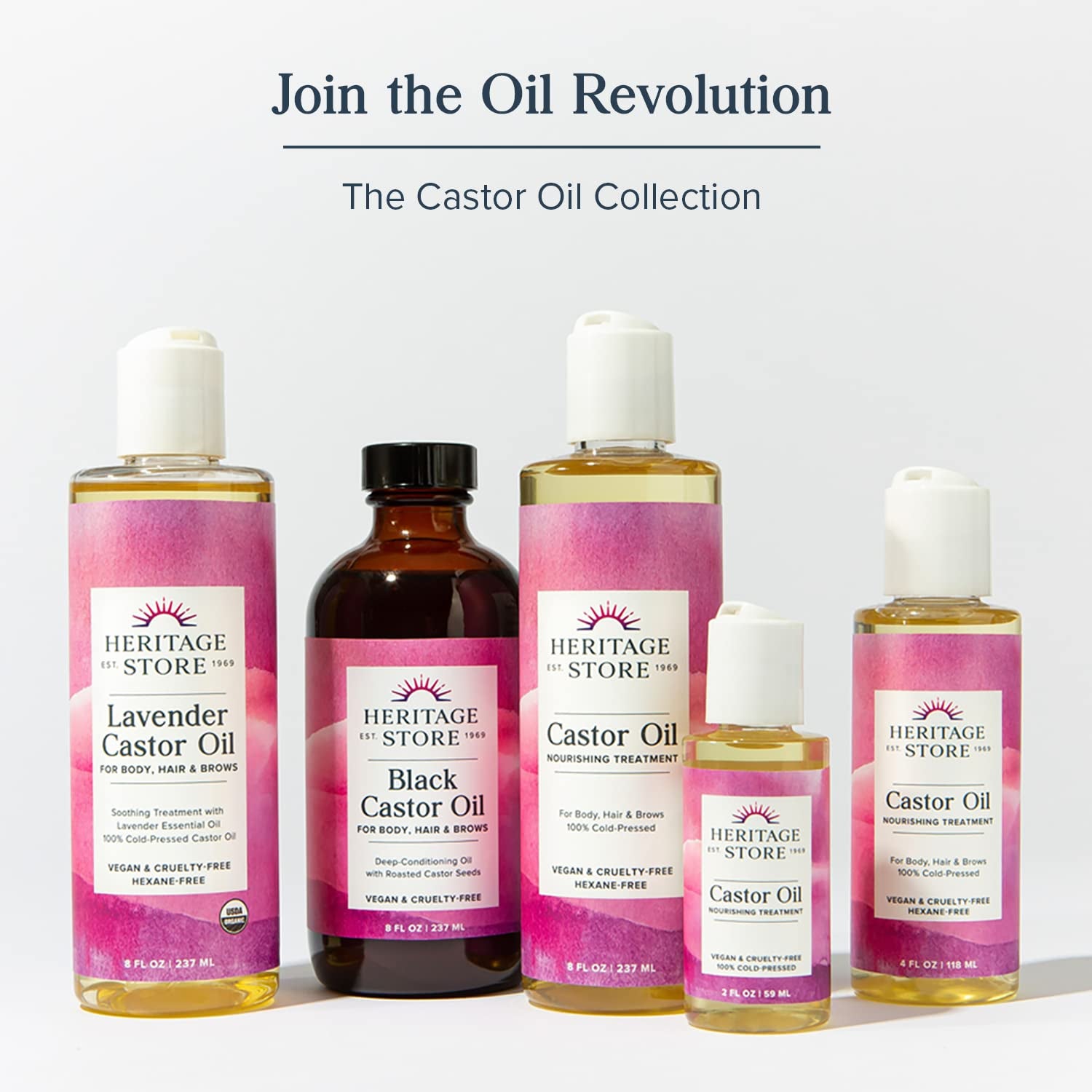Heritage Store Castor Oil, Nourishing Hair Treatment, Deep Hydration for Healthy Hair Care, Skin Care, Eyelashes & Brows, Castor Oil Packs & More, Cold Pressed, Hexane Free, Vegan & Cruelty Free, 16Oz Health & Beauty > Personal Care > Hair Care Heritage Store   