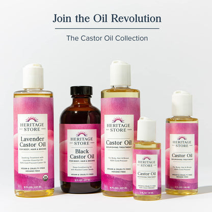 Heritage Store Castor Oil, Nourishing Hair Treatment, Deep Hydration for Healthy Hair Care, Skin Care, Eyelashes & Brows, Castor Oil Packs & More, Cold Pressed, Hexane Free, Vegan & Cruelty Free, 16Oz Health & Beauty > Personal Care > Hair Care Heritage Store   