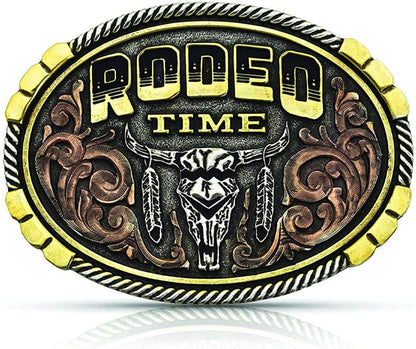 Montana Silversmiths Officially Licensed Dale Brisby Western Belt Buckle Apparel & Accessories > Clothing Accessories > Belt Buckles Montana Silversmiths Rodeo Time - Tri-colored  