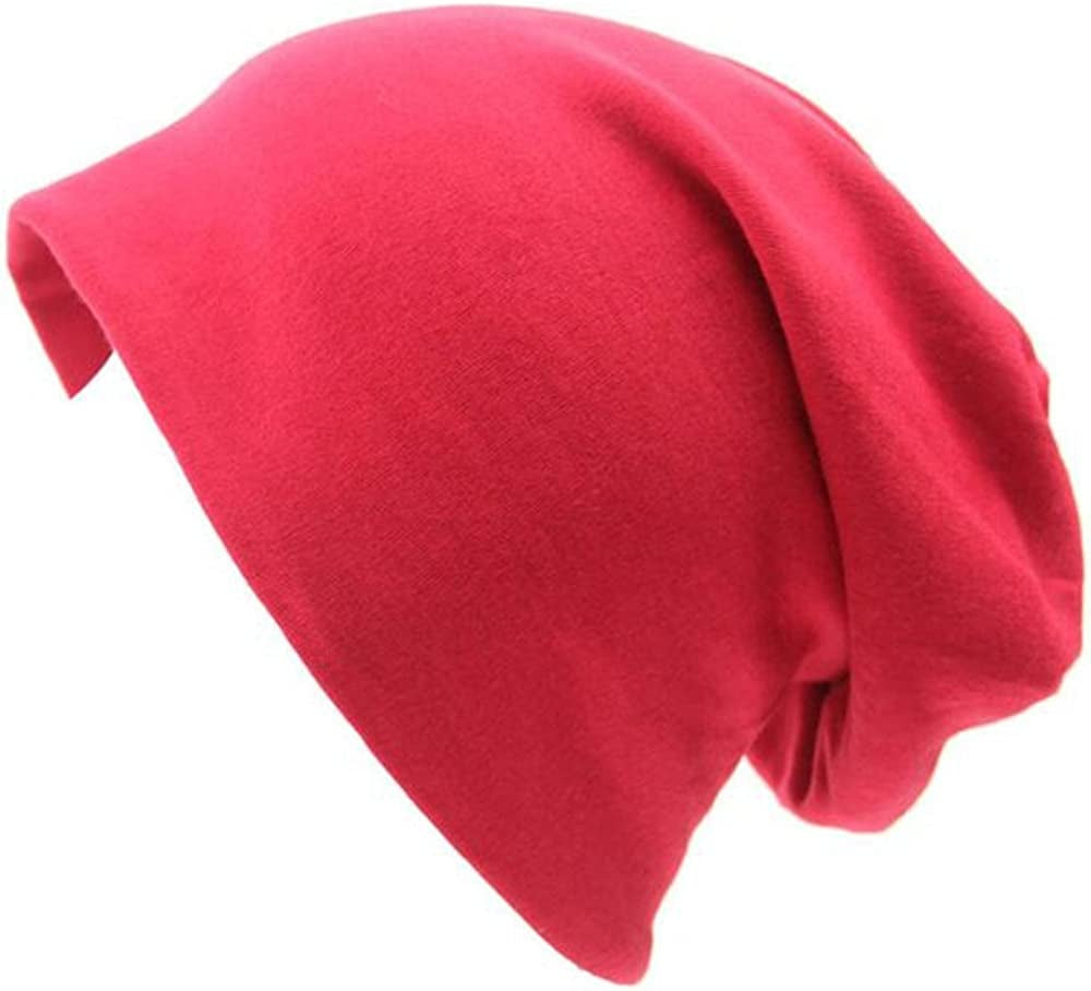 Century Star Unisex Baggy Lightweight Hip-Hop Soft Cotton Slouchy Stretch Beanie Hat Apparel & Accessories > Clothing Accessories > Headwear Century Star 01 Red One Size 