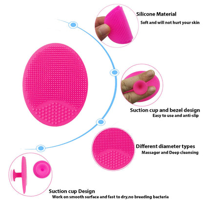 Face Scrubber,Soft Silicone Facial Cleansing Brush Wash Sponge Massage Pore Blackhead Removing Exfoliating Scrub for Sensitive Greasy Dry and All Kinds of Skin (Blue+Green) Health & Beauty > Personal Care > Cosmetics > Cosmetic Tools > Skin Care Tools REVEX   