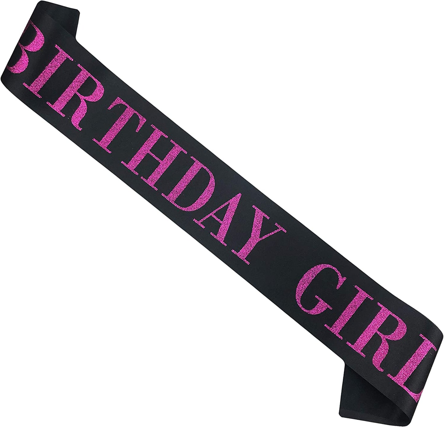 Birthday Gifts for Men,Boy Birthday King Sash Birthday Party Supplies and Decorations (Black-Silver） Apparel & Accessories > Clothing Accessories > Sashes MGJSRNH Black-pink  