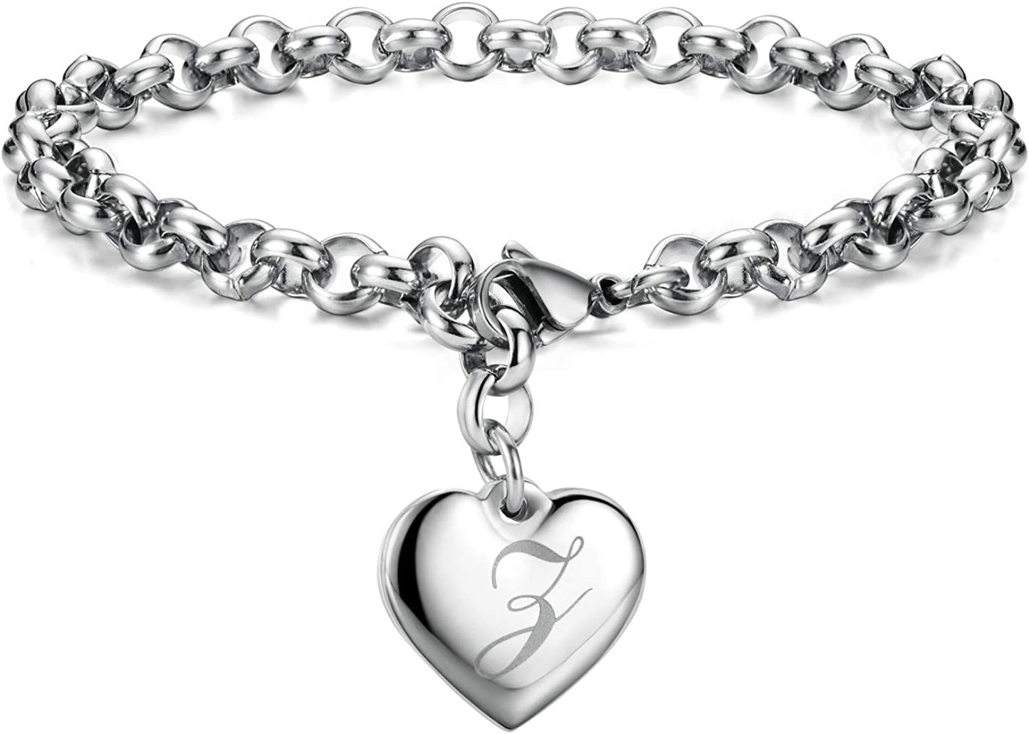 Heart Initial Charm Bracelets for Teen Girls Letters Alphabet Bracelet Jewelry for Girls Gifts for Teenage Girls Apparel & Accessories > Jewelry > Bracelets Monily Z  