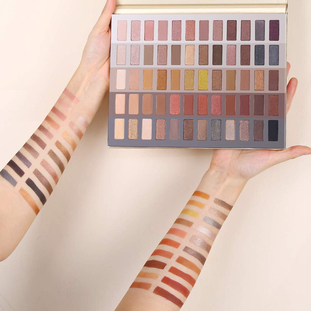 UCANBE 60 Colors Naked Eyeshadow Palette + 15Pcs Makeup Brush Set, All in One Nude Neutral Smokey Makeup Pallet with Brushes Tools, Pigmented Warm Matte Shimmer Powder Eye Shadows Cosmetic Halloween Beauty Kit Health & Beauty > Personal Care > Cosmetics > Cosmetic Tools > Makeup Tools UCANBE   