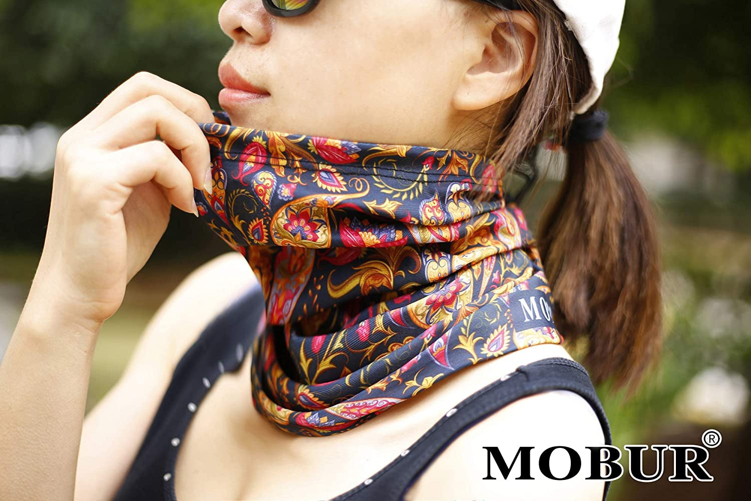 MOBUR Neck Gaiter Face Scarf Mask Bandana Dust Face Mask Headband with Adjustable Tie behind Head Straps Apparel & Accessories > Clothing Accessories > Bandanas & Headties MOBUR   