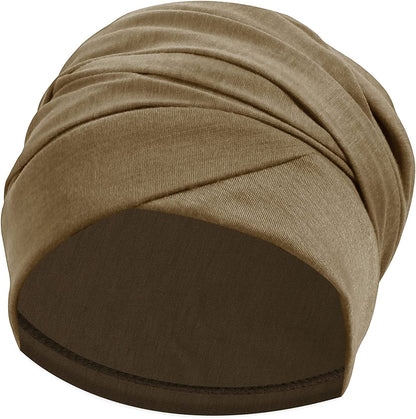 Ever Fairy Turban Head Wrap Scarf,African Women' Soft Long Scarf Shawl Hair Bohemian Headwrap Stretch Headband Tie Apparel & Accessories > Clothing Accessories > Scarves & Shawls Ever Fairy Khaki  