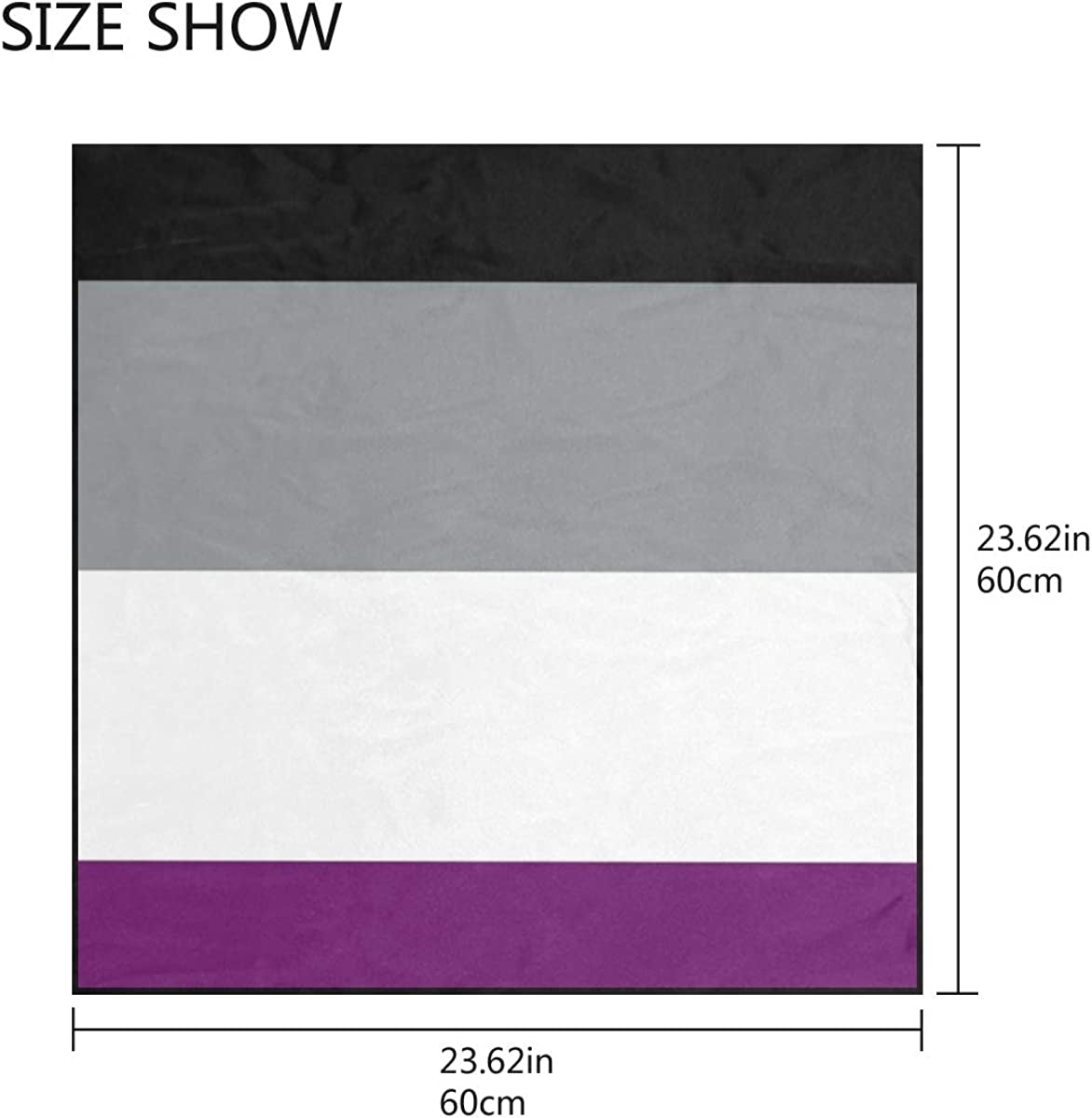 Unisex Asexual Pride Flag Bandana Head and Neck Tie Scarf Headband Apparel & Accessories > Clothing Accessories > Bandanas & Headties BaLin   