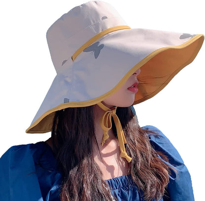 Farodor Women'S Packable Reversible Bucket Hat UV Sun Protection Wide Brim Summer Beach Cap Apparel & Accessories > Clothing Accessories > Hats FaroDor 5beige  