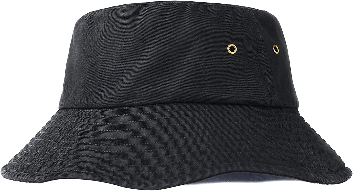 Bucket Hat for Women Men Canvas Washed Cotton Trendy Distressed Womens Summer Beach Sun Hats with Detachable Strings Apparel & Accessories > Clothing Accessories > Hats KYLIE MAX   