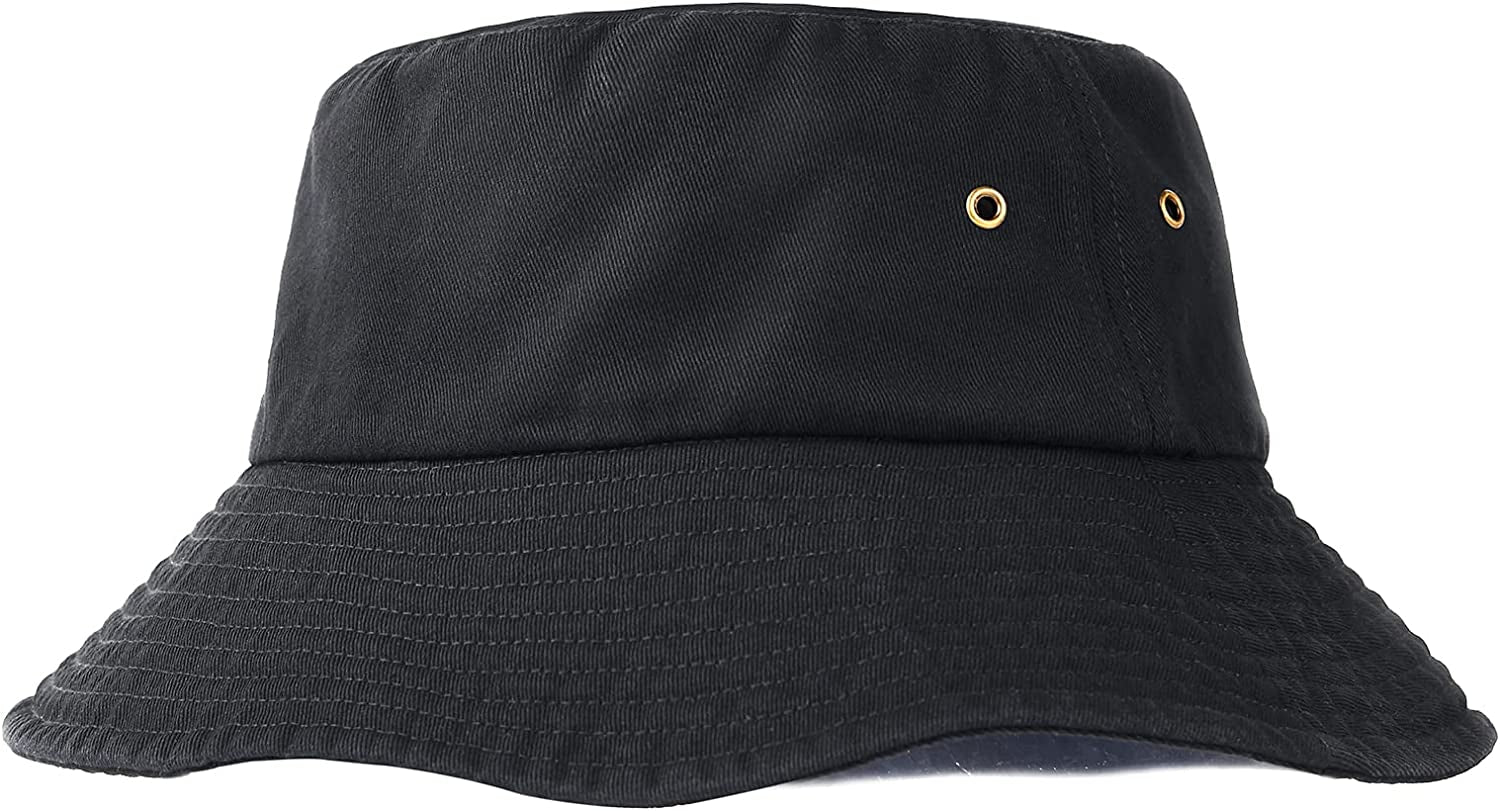 Bucket Hat for Women Men Canvas Washed Cotton Trendy Distressed Womens Summer Beach Sun Hats with Detachable Strings Apparel & Accessories > Clothing Accessories > Hats KYLIE MAX   