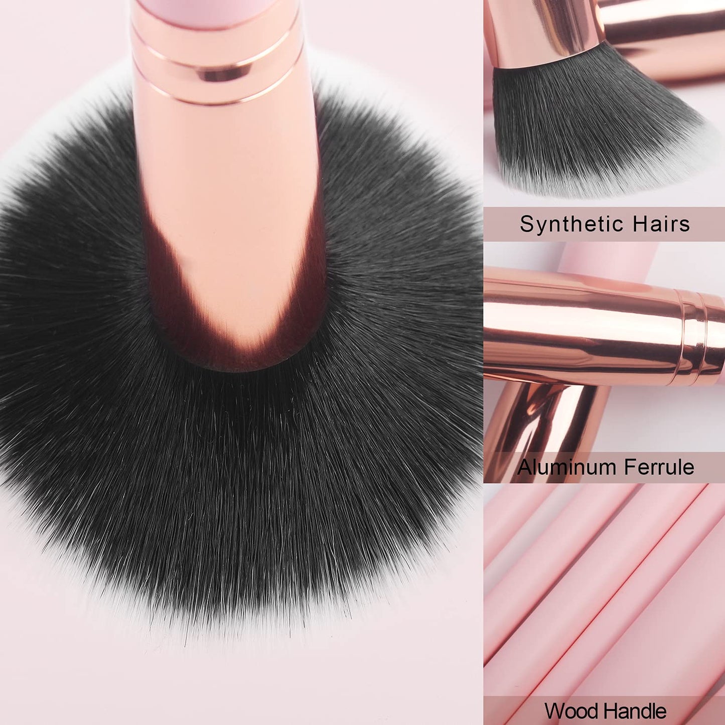 Real Perfection Makeup Brushes 16Pcs Makeup Brushes Set with 1 Silicone Face Mask Brush Premium Synthetic Foundation Brushes Blending Face Powder Eye Shadow Concealer Make up Brushes Tool Kit Health & Beauty > Personal Care > Cosmetics > Cosmetic Tools > Makeup Tools Real Perfection   