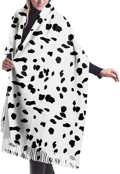 Women'S Fashion Scarves, Women'S Comfortable Long Shawl Winter Thick Warm Large Scarf Apparel & Accessories > Clothing Accessories > Scarves & Shawls Zhung Ree Dalmatian Print  