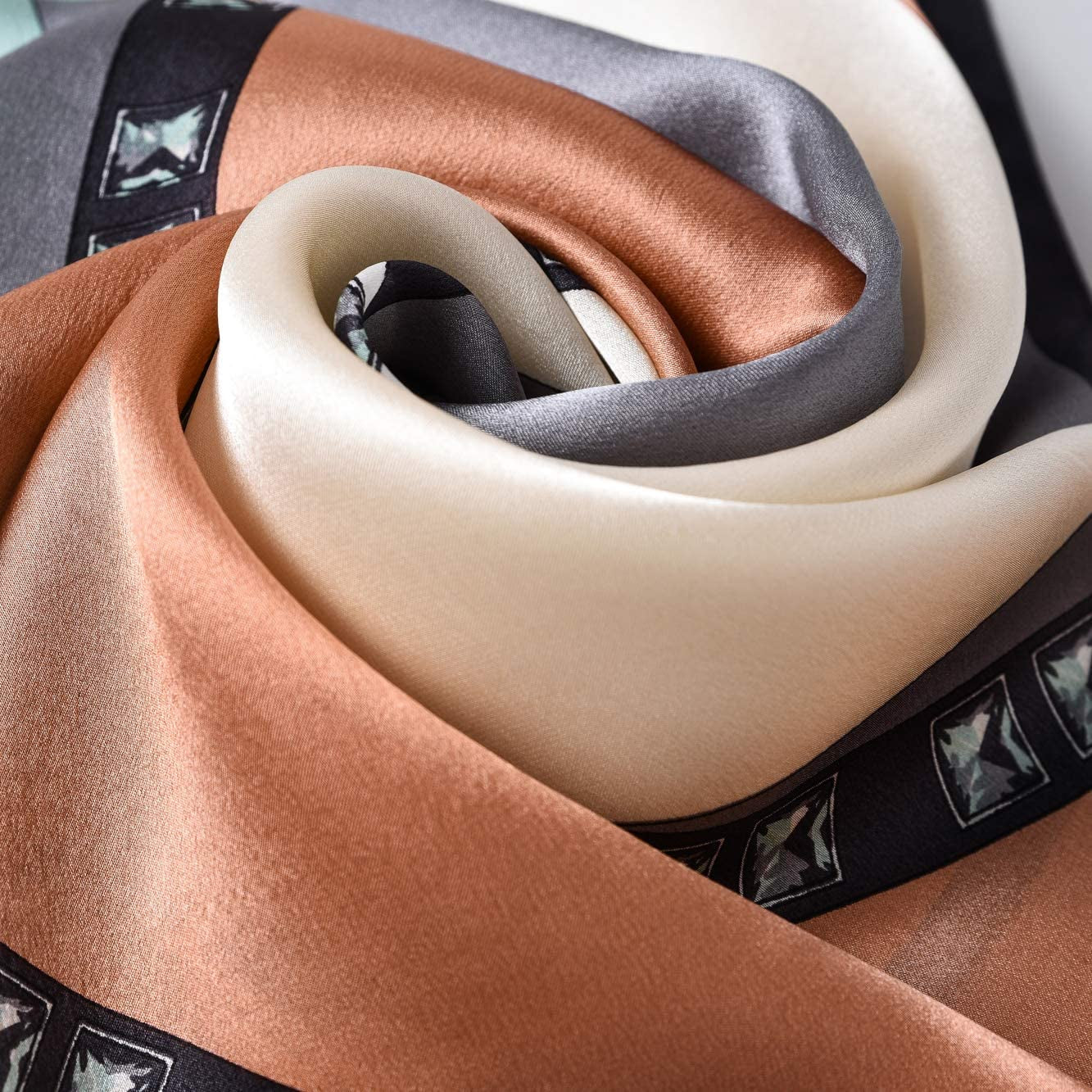 Women'S Mulberry Silk Scarf Floral Print Satin Long Scarf Wrap Shawl Apparel & Accessories > Clothing Accessories > Scarves & Shawls Smi&Love   