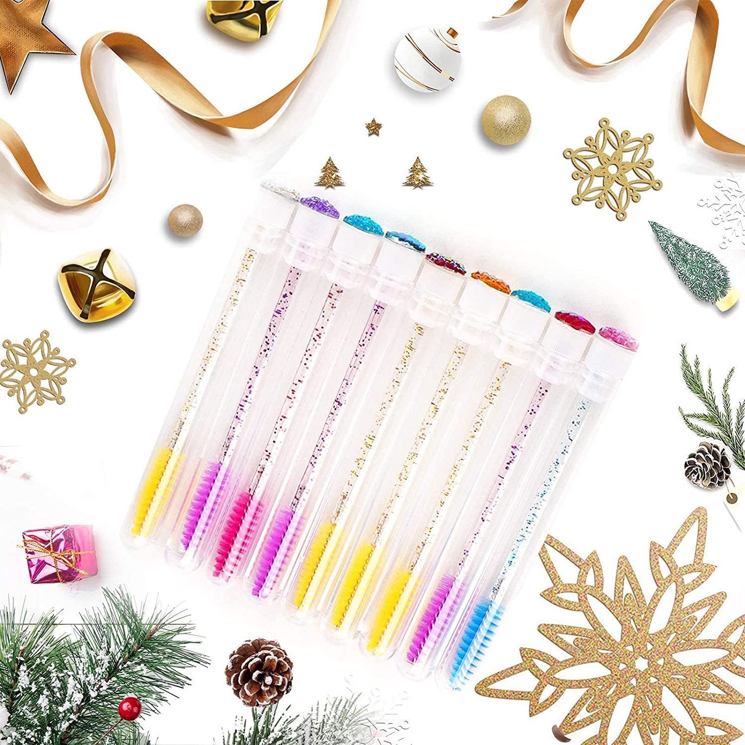 I-Laesh 50 Pcs Lash Brush Eyelash Brushes for Eyelash Extensions Spoolies Cleaning Mascara Wands Tube Diamond Disposable Makeup Tool Applicator Set Sanitary Extension Supplies (Assorted Color) Health & Beauty > Personal Care > Cosmetics > Cosmetic Tools > Makeup Tools i-laesh   