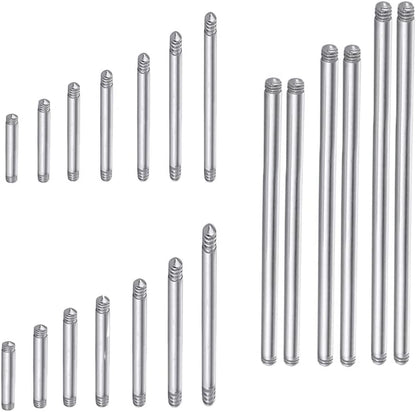 Fashion Processed20Pcs a Set Surgical Steel Threaded Barbell Bar Replacement for Tongue Earring Piercing Body Jewelry 14G 16G (Mix 20Pcs) Apparel & Accessories > Jewelry > Body Jewelry Generic   