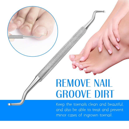 Ingrown Toenail File and Spoon Nail Cleaner Set Stainless Steel Toe Cleaner Tool for Home Use Nail Lifter Double Side Manicure Nail File Kit Foot Care Health & Beauty > Personal Care > Cosmetics > Cosmetic Tools > Nail Tools IBEET   