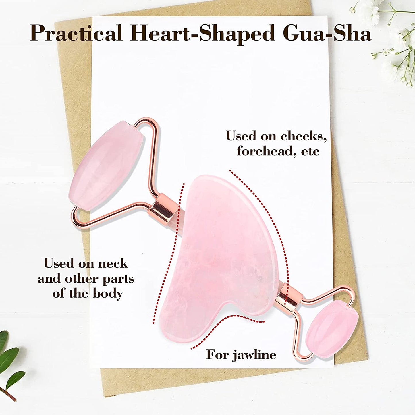 Jade Roller & Gua Sha Set, Bearkig Jade Roller for Face, Anti-Aging Rose Quartz Face Roller for Skin Care, Beauty Facial Roller Massager Tools for Face, Eye, Neck, Reduce Wrinkle & Dark Circle Health & Beauty > Personal Care > Cosmetics > Cosmetic Tools > Skin Care Tools BearKig   
