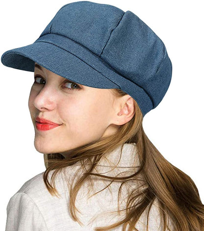 WETOO Womens Peaked Newsboy Cap for Women Apparel & Accessories > Clothing Accessories > Headwear WETOO B2-blue  