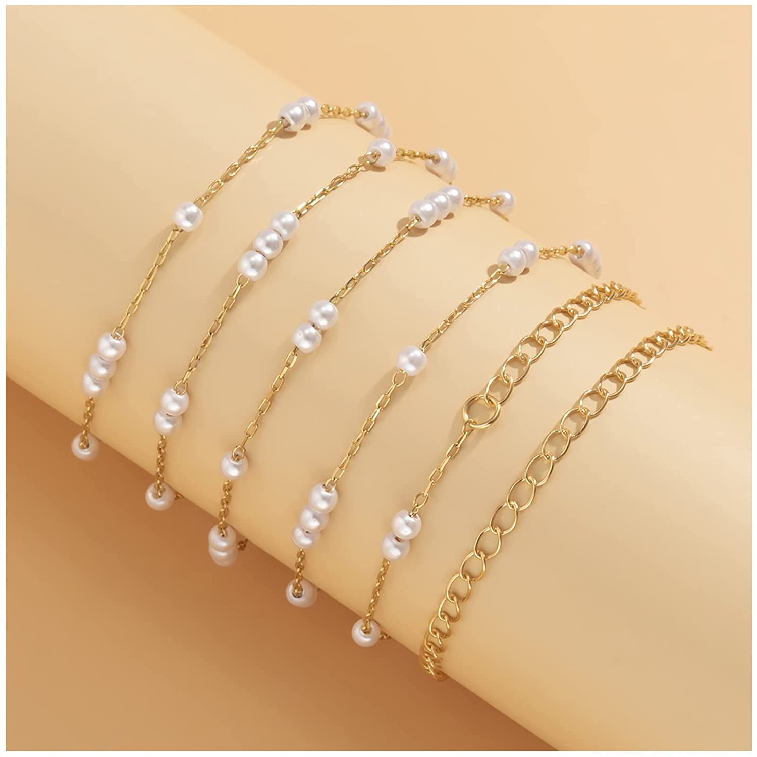 Simple Belly Chain Gold Pearl Waist Chains Summer Beach Sexy Body Jewelry Chain for Women and Girls Apparel & Accessories > Jewelry > Body Jewelry Rotaiboes   