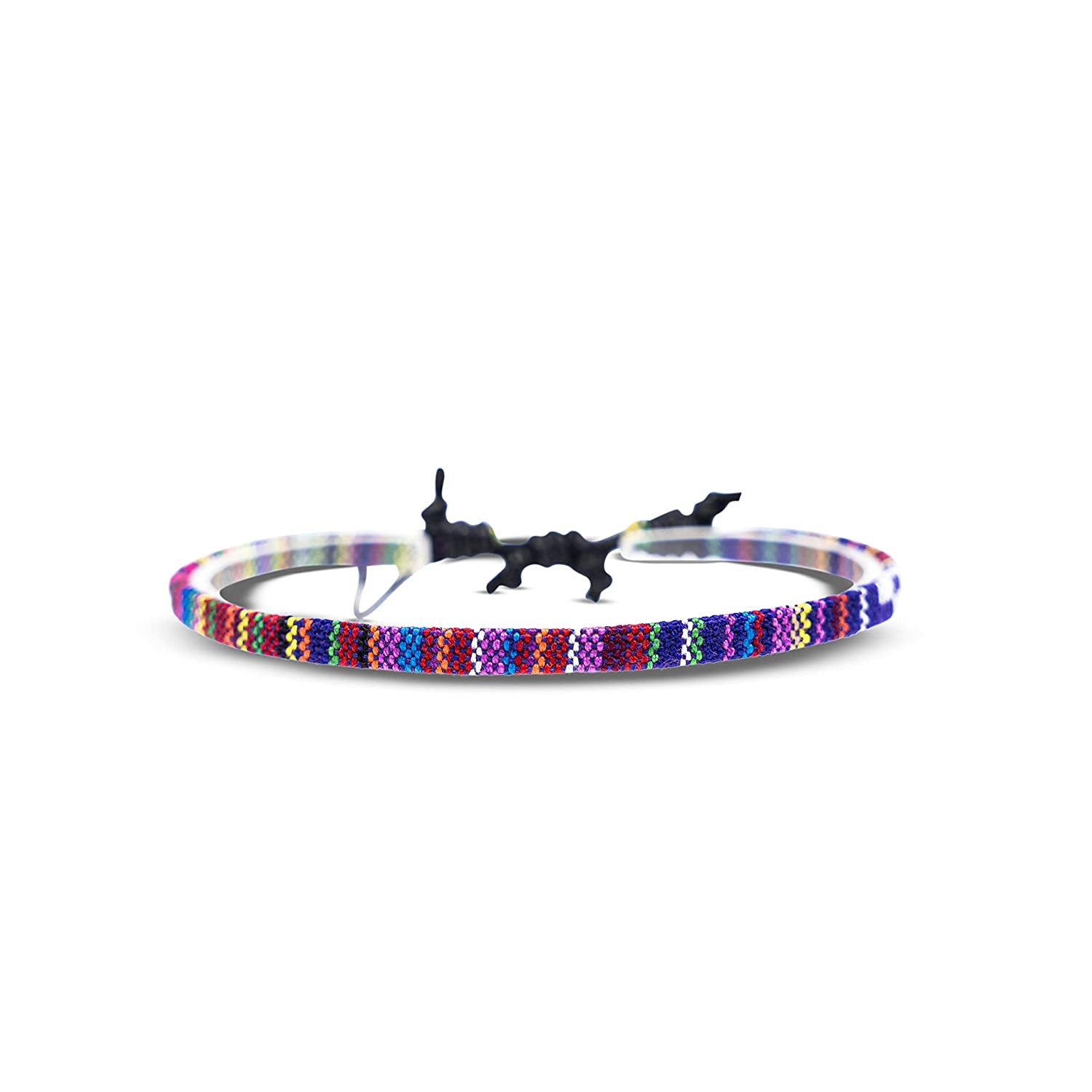 Boho Surfer Bracelet Women & Men - Braided Summer Beach Bracelet - Handmade Festival Accessories - Thin Friendship Bracelets - 100% Waterproof & Adjustable - Ethnic Hippie Style Jewelry (Blue-White) Apparel & Accessories > Jewelry > Bracelets Made by Nami Deep Multi  