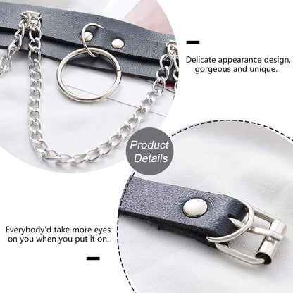 Relbcy Punk Waist Chain Belt Layered Leather Body Harness Chains Rave Body Belts Waist Accessories for Women and Girls Apparel & Accessories > Jewelry > Body Jewelry RELBCY   