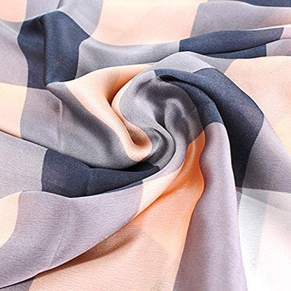 Van Caro Womens Silk Spring Scarf Fashion Shawls Wraps for Hair & Neck, Grey Apparel & Accessories > Clothing Accessories > Scarves & Shawls Lobagve   