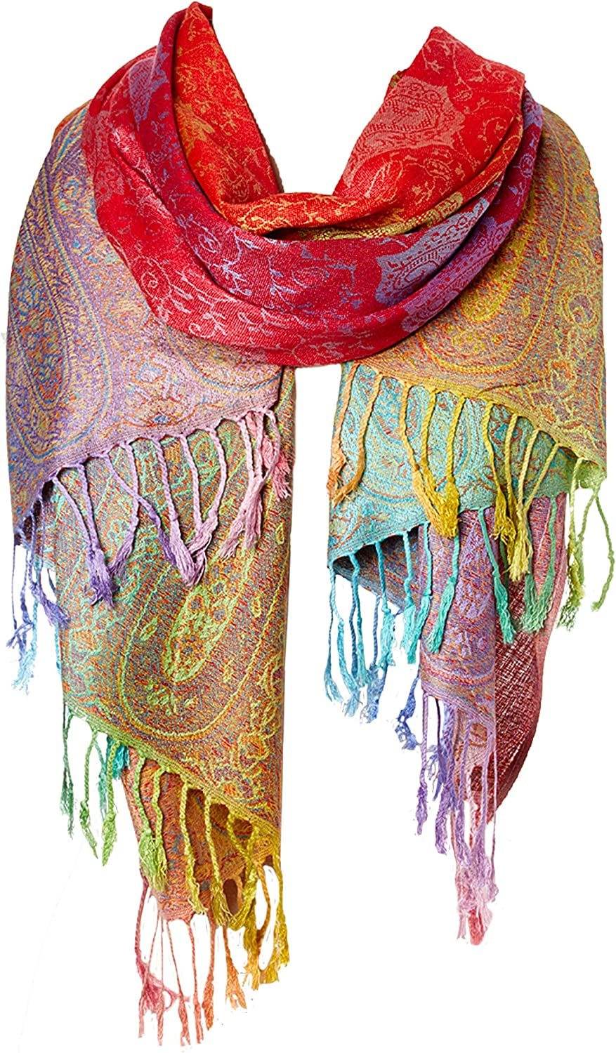 Fashion Women'S Silk Scarf Luxury Satin Shawl Wraps Apparel & Accessories > Clothing Accessories > Scarves & Shawls Goood Times Red  