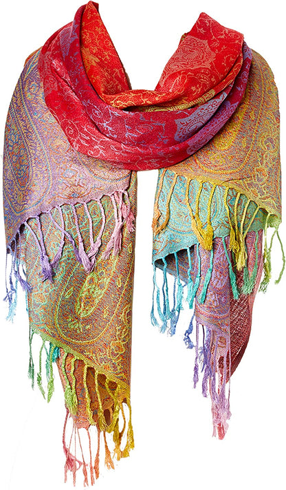 Fashion Women'S Silk Scarf Luxury Satin Shawl Wraps Apparel & Accessories > Clothing Accessories > Scarves & Shawls Goood Times Red  