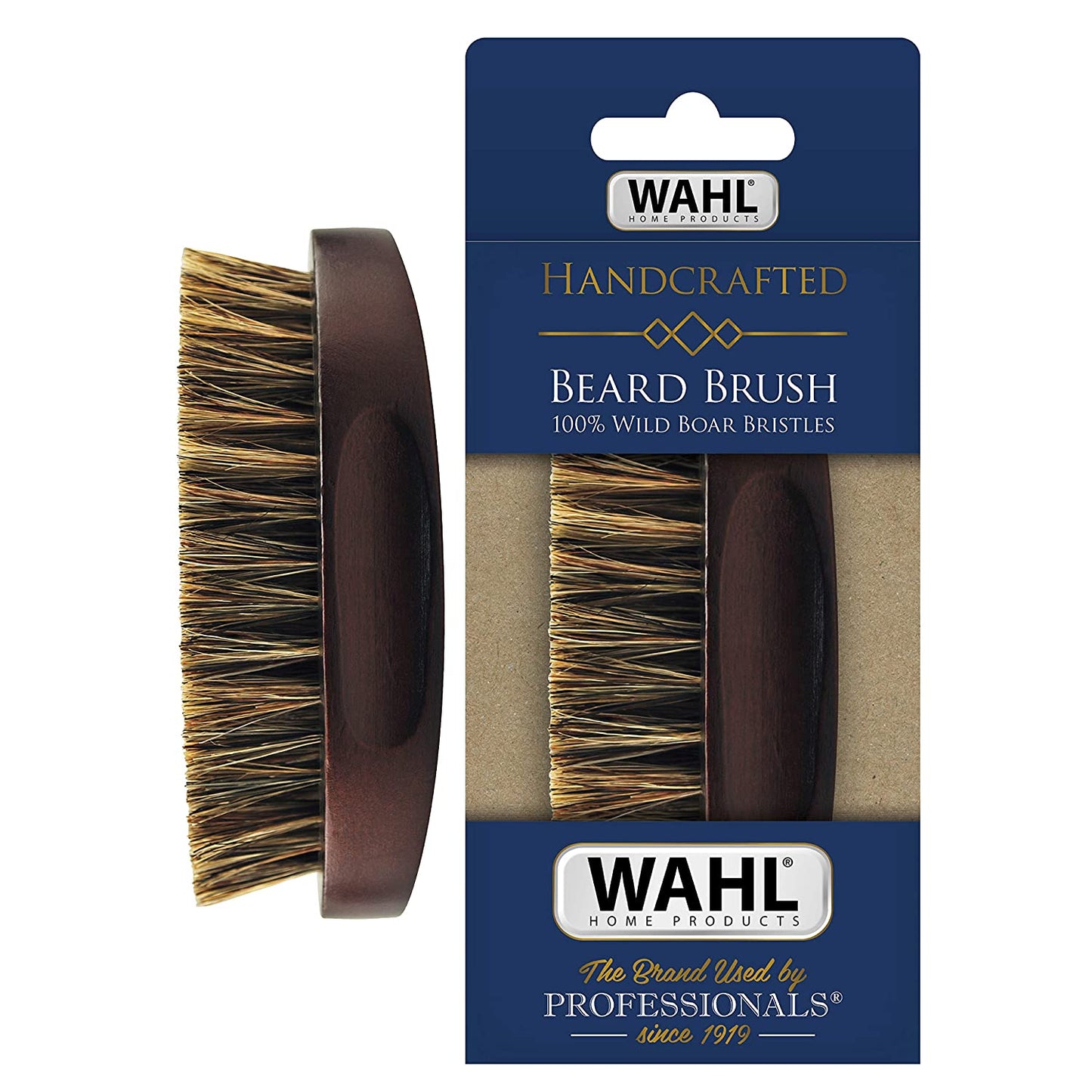 Wahl Small Travel Beard Brush with 100% Boar Bristles with Firm Natural Hair for Grooming & Styling – Wood Handle for Beards, Mustaches, Skin & Hair Care – Model 3346 Health & Beauty > Personal Care > Hair Care Wahl Clipper Large Grooming & Styling Brush  