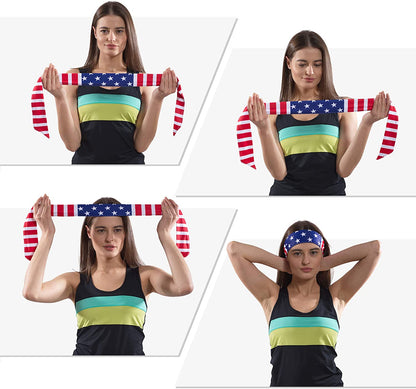 USA Patriots American Flag Sports Bandana for Men & Women: Sweat-Wicking Headband for Exercise, Running, Tennis, Football, Volleyball, Athletics Apparel & Accessories > Clothing Accessories > Bandanas & Headties Monkey Movement   