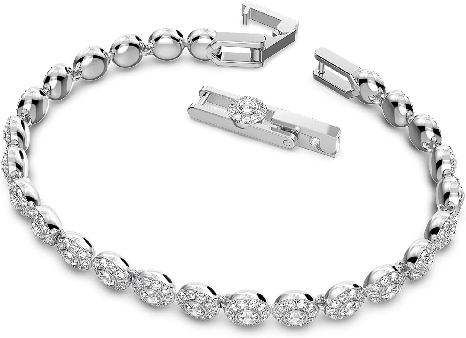 Swarovski Angelic Crystal Jewelry Collection, Rhodium Tone Finish, Blue Crystal, Pink Crystal, Clear Crystal Apparel & Accessories > Jewelry > Bracelets SWAROVSKI   