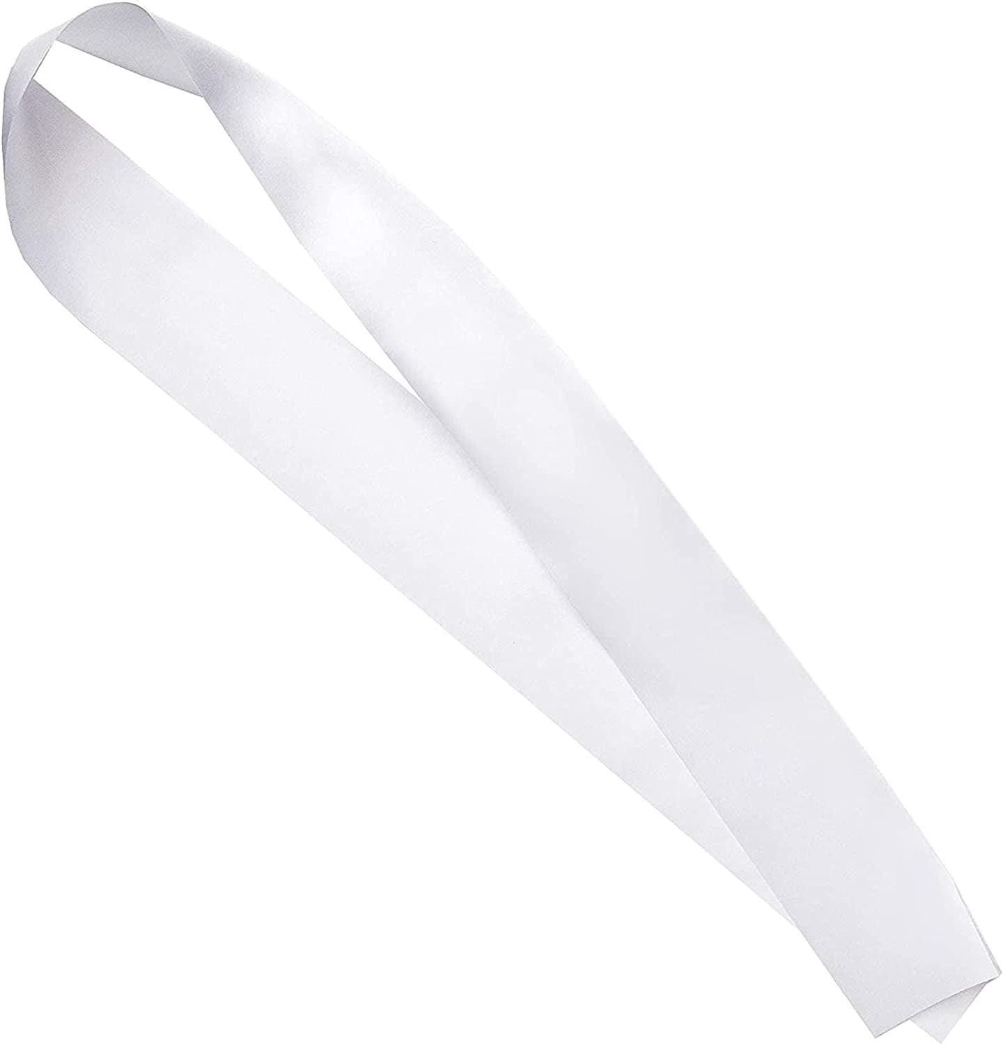Sparkle and Bash Blank Customizable Satin Sash (8 Pack), White Apparel & Accessories > Clothing Accessories > Sashes Sparkle and Bash   