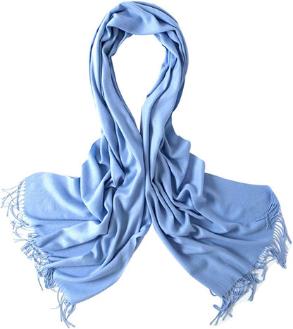 Bellonesc Cashmere Scarf Shawls for Women and Men Apparel & Accessories > Clothing Accessories > Scarves & Shawls Beillonesc Sky Blue  