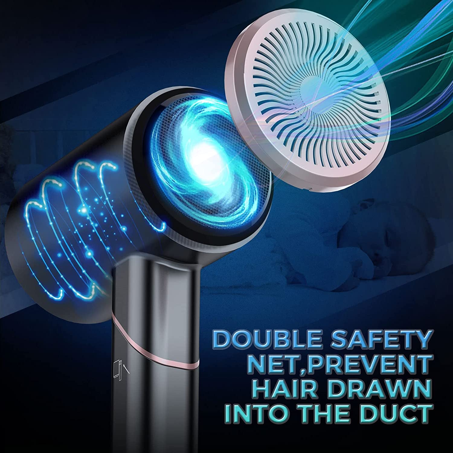 Hair Dryer, 1800W Blow Dryer, Ionic Hair Dryer with Diffuser, Foldable Handle Travel Hair Dryer, Constant Temperature Hair Care without Damaging Hair Health & Beauty > Personal Care > Hair Care LOVEPS   