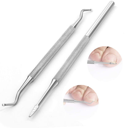Ingrown Toenail File and Spoon Nail Cleaner Set Stainless Steel Toe Cleaner Tool for Home Use Nail Lifter Double Side Manicure Nail File Kit Foot Care Health & Beauty > Personal Care > Cosmetics > Cosmetic Tools > Nail Tools IBEET   