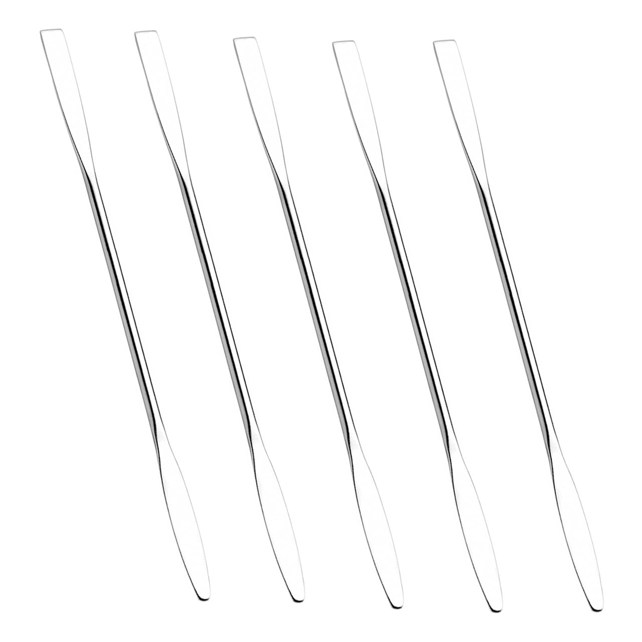 Ccbeauty Professional 5Pcs Metal Makeup Spatulas Set Stainless Steel Depotting Spatula Tool Cosmetic Skincare Mixing Spatula Long Health & Beauty > Personal Care > Cosmetics > Cosmetic Tools > Makeup Tools CCBeauty   