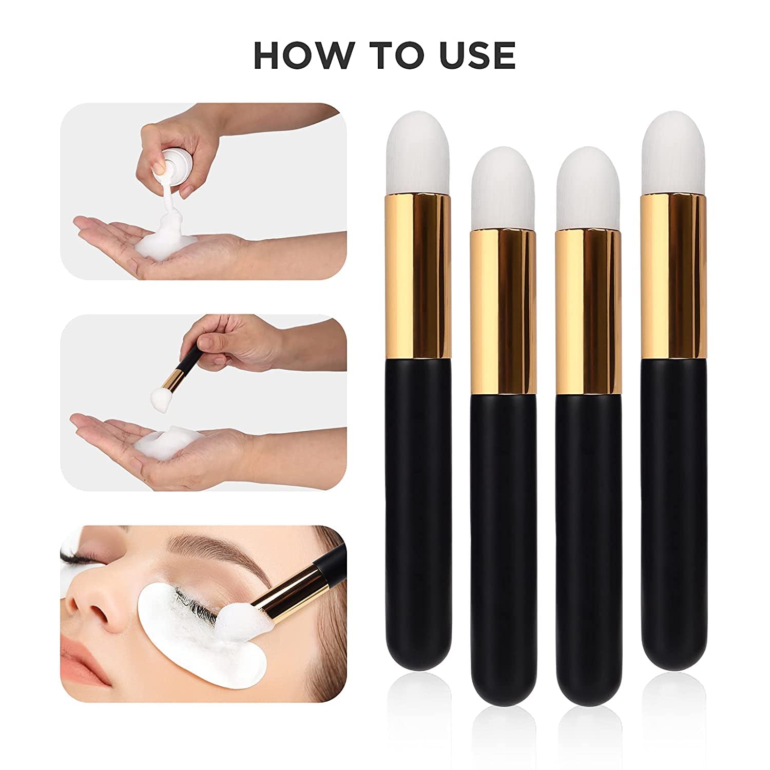 BEYELIAN 20 Pcs Lash Shampoo Brushes Set, Eyelash Extension Cleanser Brush, Blackhead Remover Brush, Nose Pore Deep Cleaning Brush, Soft and Comfortable Facial Makeup Remover Tools Black Health & Beauty > Personal Care > Cosmetics > Cosmetic Tools > Makeup Tools BEYELIAN   