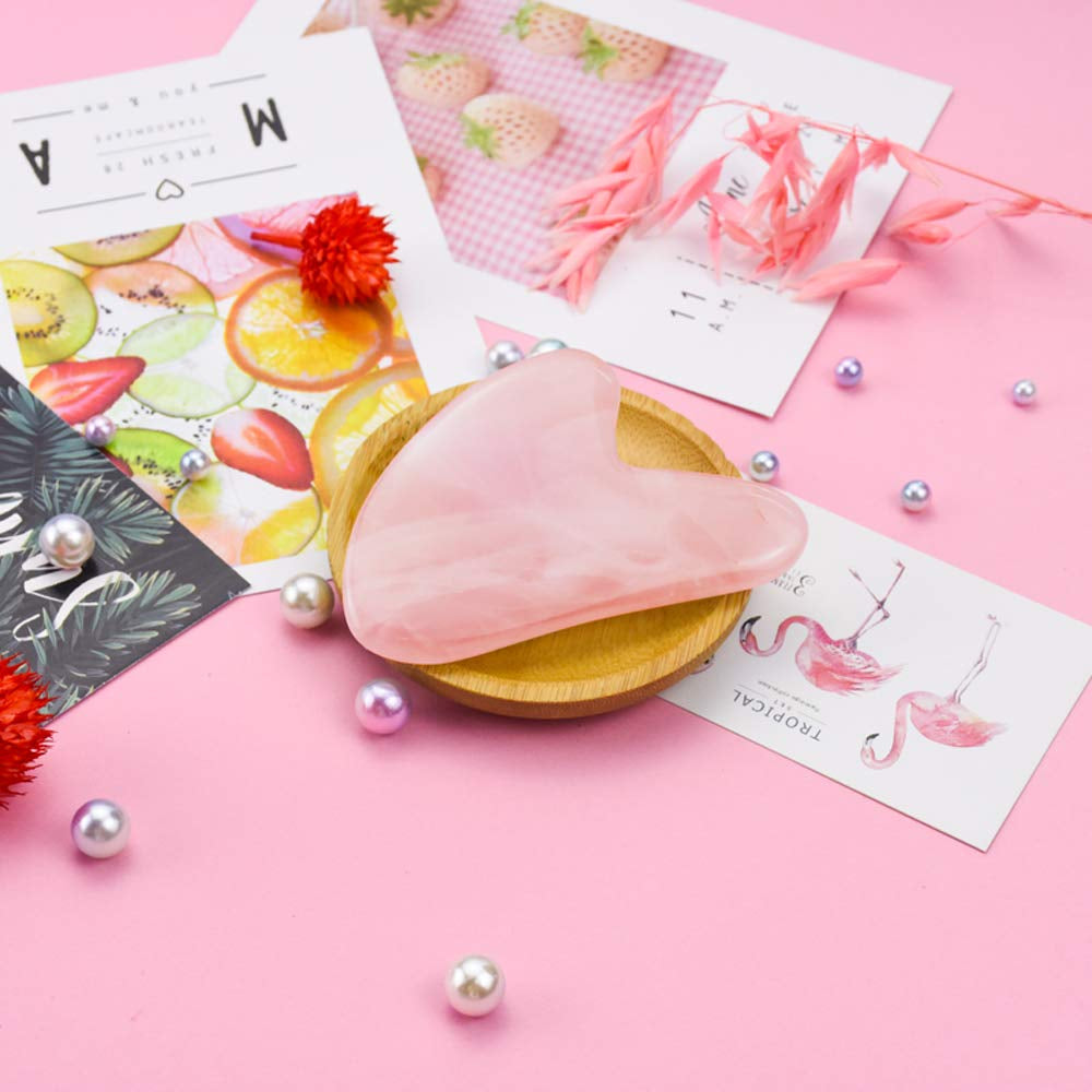 Rose Quartz Gua Sha Facial Tools,Natural Jade Gua Sha Massage Tool,Guasha Tool for Face,Eyes,Neck & Body,Genuine Gua Sha Stone Facial Massager,Skin Care Tools,Lymphatic Drainage,Reduce Wrinkles Health & Beauty > Personal Care > Cosmetics > Cosmetic Tools > Skin Care Tools Eikeefyer   