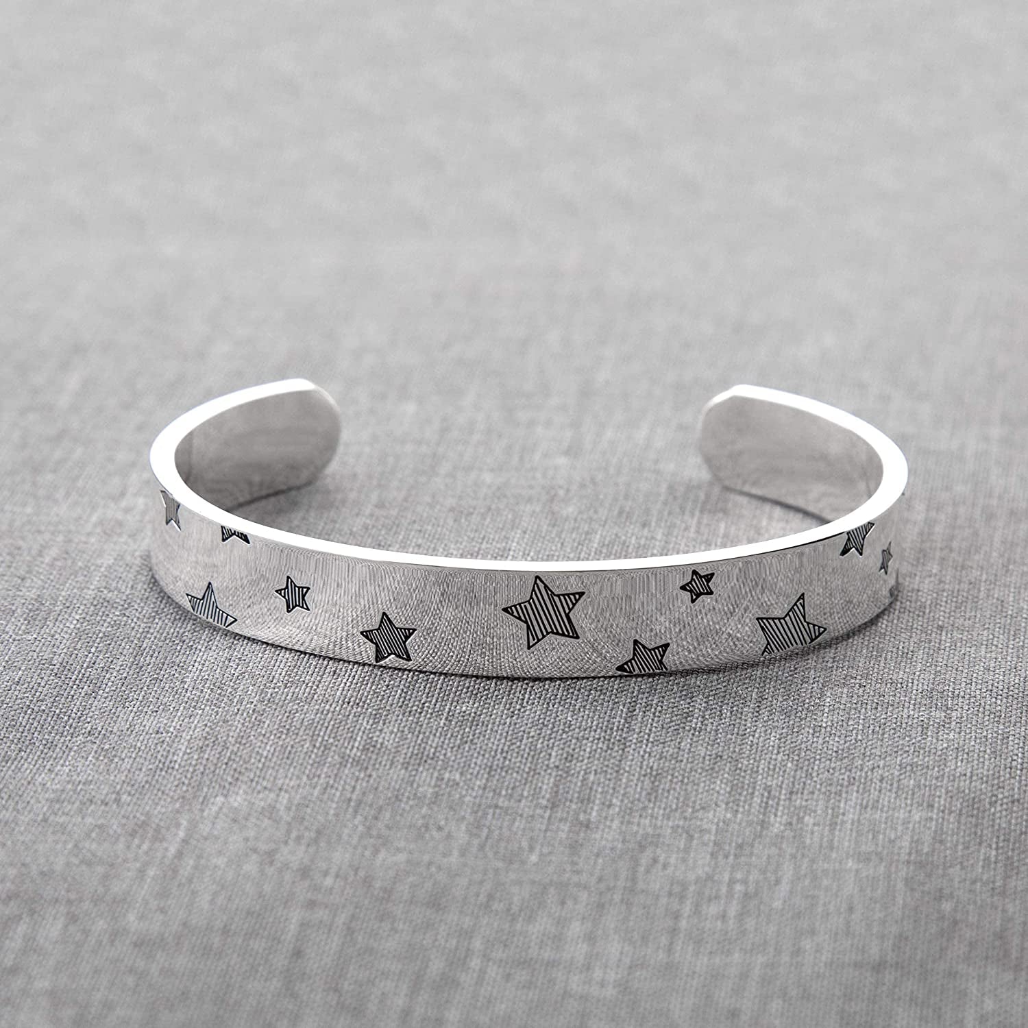 Arifoo Bracelets for Women Personalized Inspirational Jewelry Mantra Cuff Bangle Friend Encouragement Gift for Her Apparel & Accessories > Jewelry > Bracelets Arifoo   