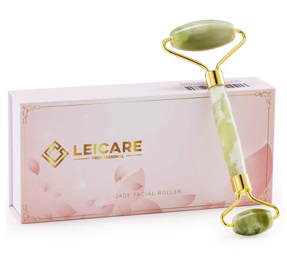 Jade Roller for Face - Jade Facial Roller, Face Roller Skin Care Tool - under Eye Roller, Face Massager for Women to Remove Wrinkles Puffiness Health & Beauty > Personal Care > Cosmetics > Cosmetic Tools > Skin Care Tools LeiCare 2-Green  