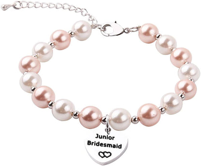 Junior Bridesmaid Bracelet Wedding Party Gifts Bridesmaid Bracelet Maid of Honot Bracelet Matron of Honor Jewerly Bridal Party Gift Bridesmaid Gift Apparel & Accessories > Jewelry > Bracelets AZFEIYA junior bridesmaid  